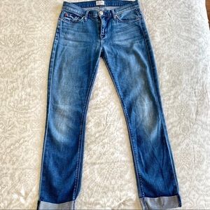 HUDSON Tilda Midrise Cuff Straight Leg Jeans W26